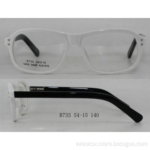 Big Square Acetate Optical Frames For Women , Black / White